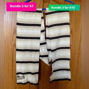 Stylish Gap Cream, Brown, and White Striped Scarf